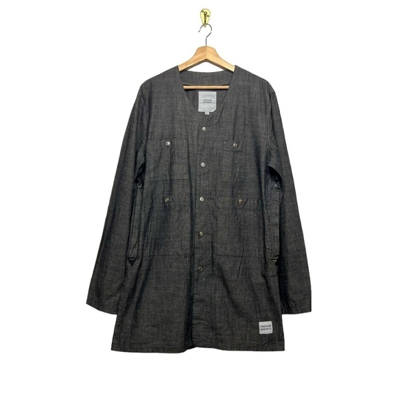 PROFOUND AESTHETIC Button-Down Coat Gray L - Picture 3 of 13